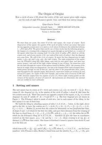 First page of the note The Origin of Origins