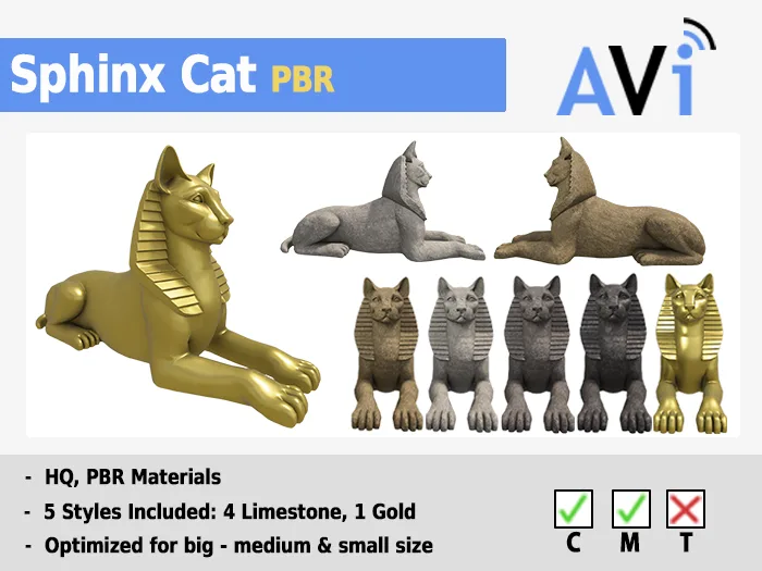 Sphinx Cat Statue